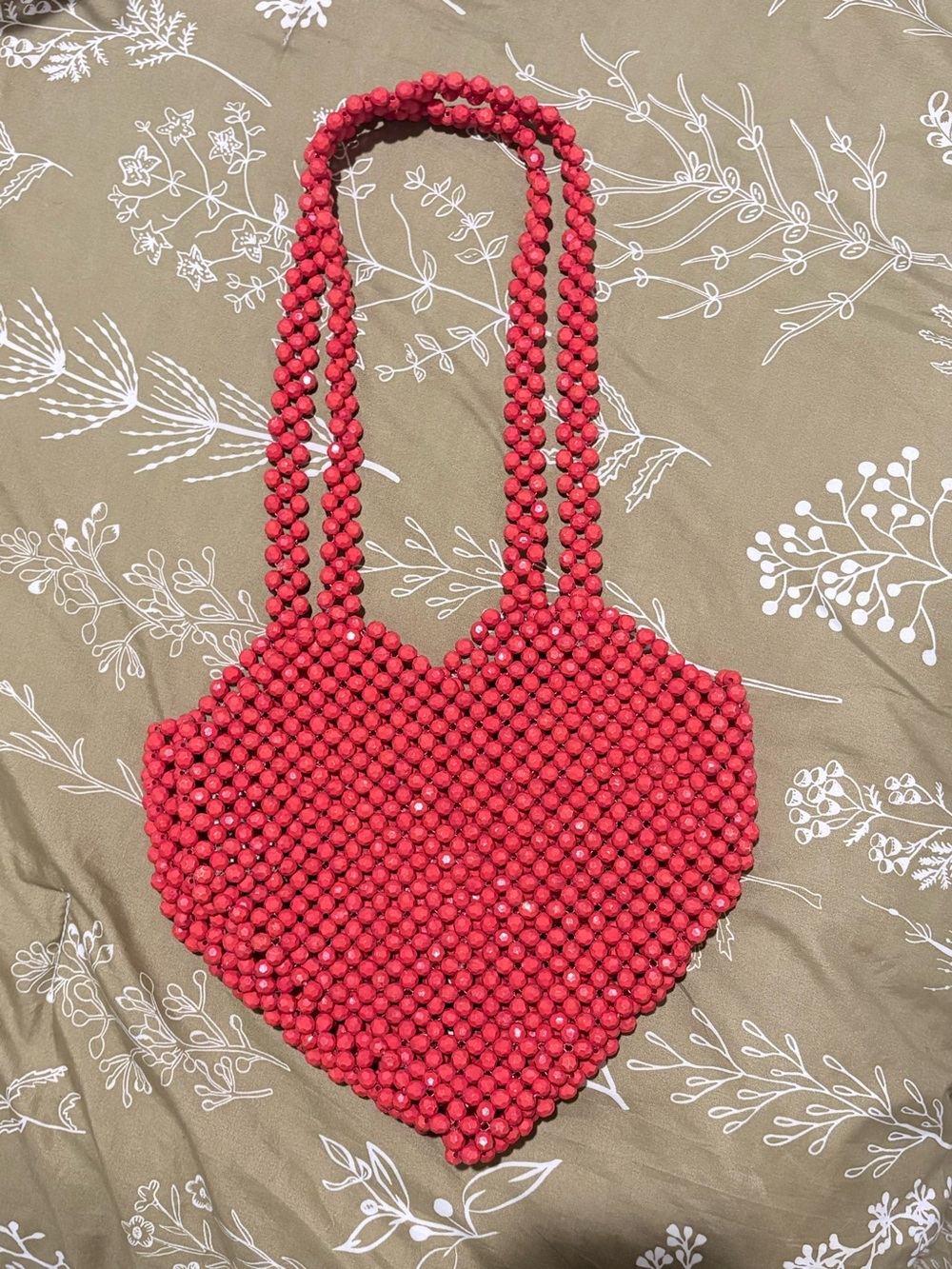 Red Beaded Heart Mini Bag - Women Bags